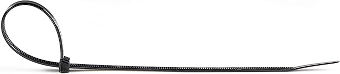 StarTech.com 10"(25cm) Cable Ties - 1/8"(4mm) Wide, 2-5/8"(68mm) Bundle Diameter, 50lb(22kg) Tensile Strength, Nylon Self Locking Zip Ties w/Curved Tip, 94V-2/UL Listed, 1000 Pack - Black, TAA