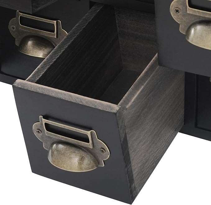 Vintage 12-Drawer Storage Cabinet – Multipurpose Desktop Organizer for Office, Craft & Home