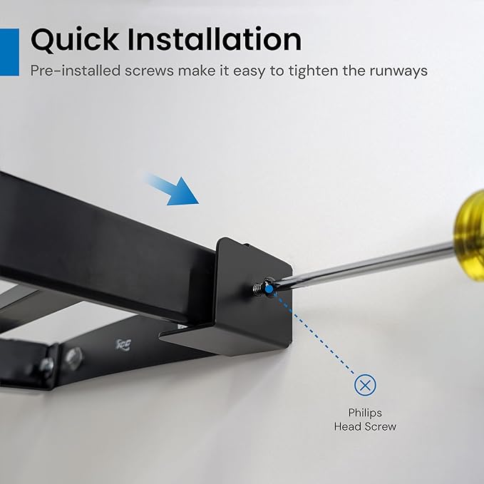 ICC Cable Runway Wall Support Bracket – 2-Pack | Steel, Black Powder Coat, 90° Wall Mount