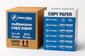 Multipurpose Copy Paper 8.5 x 11 Inch – 10 Ream Case (5,000 Sheets) – Bright White 20 lb Printer Paper for Office, School & Everyday Printing