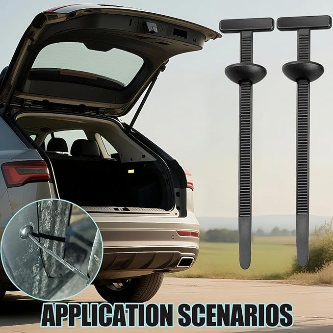 100 Pcs Nylon Universal Cable Tie Buckle, Self-Locking Zip Tie Clips with Pin & Button Design, UV Resistant Plastic Cable Tie Buckle Fasteners for Auto Car Body Repair, Home & DIY Use