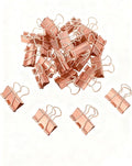 Konilaomu 24Pcs Binder Clips 1.25in Reusable Paper Clamps Clips Binder Paper Clips for Office Supplies, Document Storage, Study Room, School (Rose Gold)