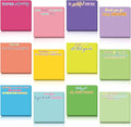 Yinder 12 Pcs Employee Appreciation Sticky Notes New Year Gift Bulk Motivation Sticky Note Pads Inspirational Gift for Teacher Nurse Staff Coworker Office Supply 3 x 3'' (Appreciation,Colorful)