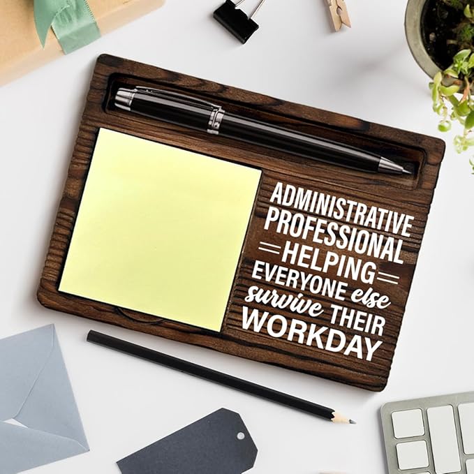 Administrative Professional Gifts, Appreciation Gifts for Secretary Admin Administrative Assistant Sticky Note Holder for Office Desk Decor