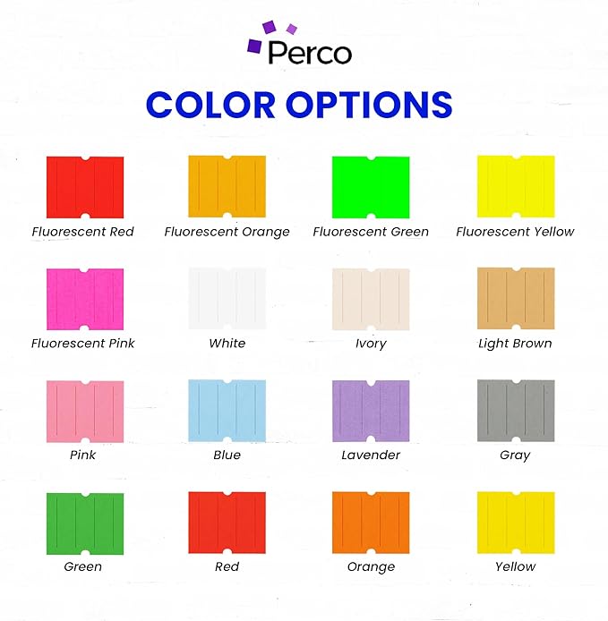 Custom Price and Date Labels for Perco Pro 2 Line Guns - Choose Color, Font and Imprint - 4 Sleeves, 24,000 Labels