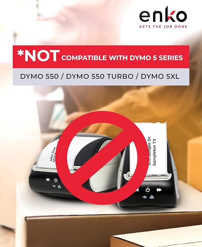 enKo Dymo 4XL Labels 4 x 6 1744907 Compatible for Dymo Labelwriter 4XL Shipping Label Thermal Printer (48 Rolls, 10,560 Labels)