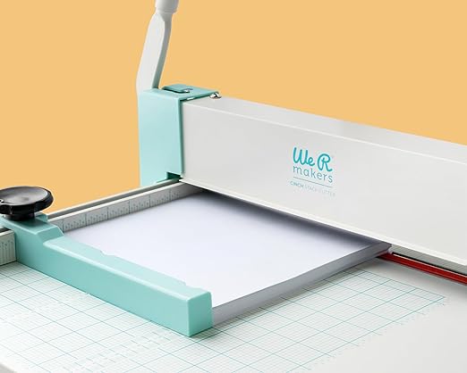 We R Makers Cinch Stack Cutter, Heavy Duty Guillotine Paper Cutter for 1” Thick Stacks, Precision Alignment, Easy Operation, Paper Cutter Guillotine for Scrapbooking, Card Making, and Crafting