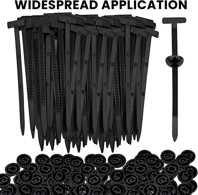 50Pcs Nylon Universal Cable Tie Buckle, Self-Locking Zip Ties Holder, Upgrade Multipurpose Plastic Cable Ties Tool, for Auto Repairing Quick Fix (50) (100)