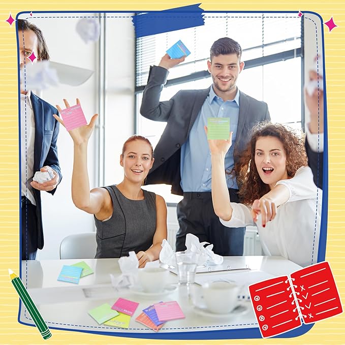 Yinder 24 Pcs Employee Appreciation Sticky Notes New Year Gift Bulk Motivation Sticky Note Pads Inspirational Gift for Teacher Nurse Staff Coworker Office Supply 3 x 3'' (Appreciation,Dark Color)