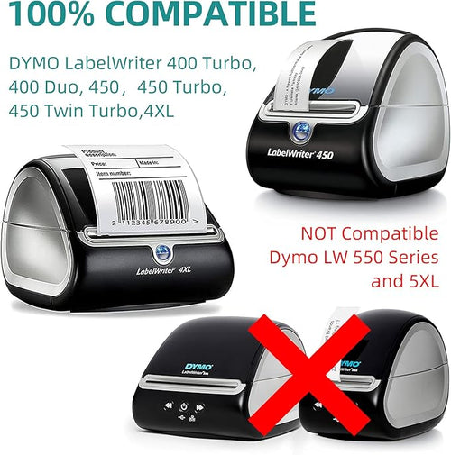 6000 Labels Compatible DYMO 30336 1" x2-1/8 Address & Barcode Labels (Not for Dymo 550, 5XL), LabelChoice 12 Rolls Direct Thermal Labels Replacement Used with DYMO Labelwriter 450, 450 Turbo, 4XL