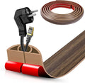 Floor Cord Cover Self Adhesive Cord Hider,10FT Cable Management, Extension Strip Protector for Wires, Prevent Cable Trips for Offices, Gyms, Exhibitions Cavity:0.51"(W) x 0.3"(H) Wood Walnut