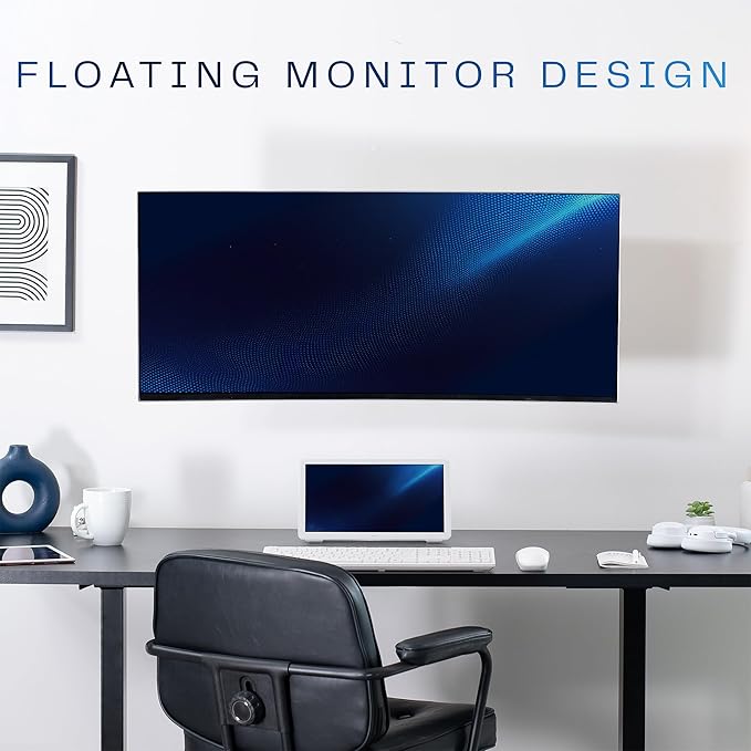 VIVO Premium Ultrawide Monitor Counterbalance Wall Mount for 40 inch Screens up to 44 lbs, Full Motion, Max VESA 100x100, Black, MOUNT-V100E