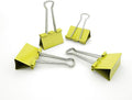 Nctinystore Binder Clips Small Metal Clamp 0.75 inch / 19 mm (Yellow, 40-PCS)