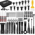 GOOACC 330Pcs Trim Removal Tool, Auto Push Pin Bumper Retainer Clip Set Fastener Terminal Remover Tool Adhesive Cable Clips Kit Car Panel Radio Removal Auto Clip Pliers, Black