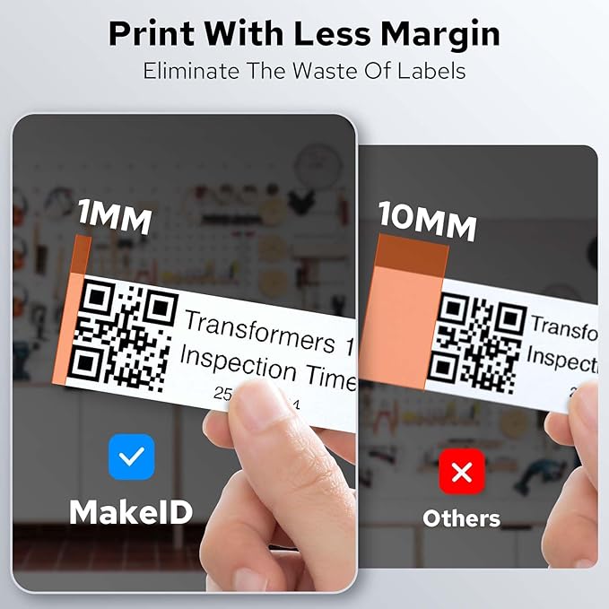 Makeid P31S Industrial Label Maker, Portable Bluetooth Printer with 0.75" x 19.68ft L Label, Wire and Cable Labeling Machine for Job Sites, Heat Shrink Tubing Labeler Updated Version
