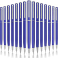 Zonon 15 Pieces Blue Metal Slim Ballpoint Pens Bulk Retractable Metallic Black Ink 1 mm Medium Point Smooth Writing Pens for Wedding Business Office Supplies Students Teachers Men Women Present