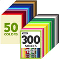 300 Sheets 8.5" X 11" Colored Cardstock, 50 Assorted Colors 230GSM/85LB Construction Paper Card Stock Printer Paper for Printing, Card Making, DIY Crafts, Kids School Supplies,Party Decorations