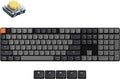 Keychron K5 QMK Ultra-Slim Full Size Layout Wireless Mechanical Gaming Keyboard, 104 Keys with Banana Switch, White LED Backlight Rechargeable Wired Bluetooth Keyboard for Mac/Windows, Version 2