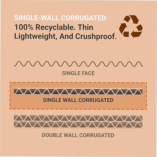 Box USA Storage Bins Small 10"L x 12"W x 4 1/2"H 25-Pack - Corrugated Cardboard Box for Packing, Moving, and Storage