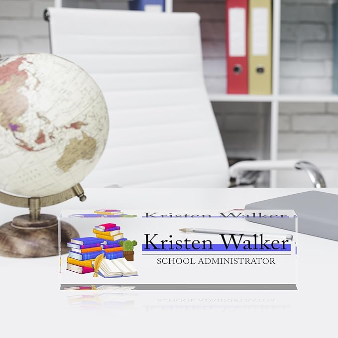 Name Plate for Desk-Personalized Name Plates for Desk-Name Plate Personalized for Office-Gifts for Teacher Boss Employee Appreciation Office Desk Decor (teacher6)