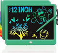 TEKFUN LCD Writing Tablet for Kids Boys Toys, 12 Inch Erasable Doodle Board Colorful Drawing Pad, Board Games Outdoor Travel Toys Gifts for Toddlers Boys Adults (Green)