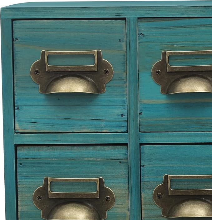 Vintage 12-Drawer Storage Cabinet – Multipurpose Desktop Organizer for Office, Craft & Home