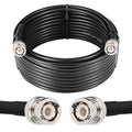 BNC Cable - 25FT RG58 50 ohm Male to Male Coax Cables Low Loss BNC Extension Coaxial Cable with for Antennas, RF Radios, Modems, Oscilloscopes, Spectrum, etc (Black)
