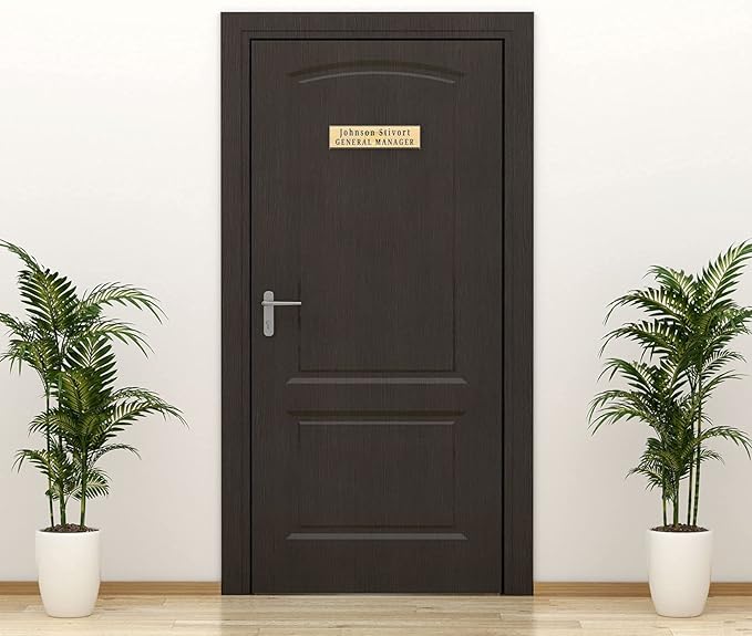 Acrylic 12 Pack Wall Name Plates Holder for Desks, AITEE 2x8 Clear Wall Mount Name Plate Display with 3M Tapes, Floating Door Name Plates Set for Office Home School Classroom Teacher