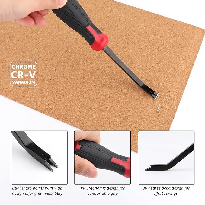 Heavy Duty Staple Remover Tool,Upholstery Stapler Puller Lifter, Tack Puller Nail Puller for Carpet, Wood, Floor, Furniture, Construction, Hardwood Floors, Industrial Staple Lifter