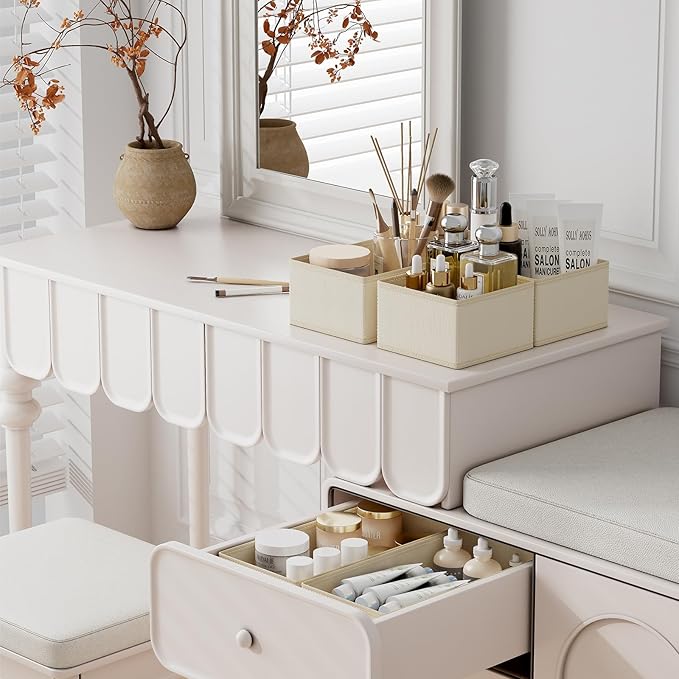 DIMJ Drawer Organizer Clothes Storage - 18 Pack Baby Dresser Organizer for Nursery, Foldable Closet Drawer Organizer Bins for Bedroom Organization, Fabric Storage Dividers for Socks, Underwears, Bras