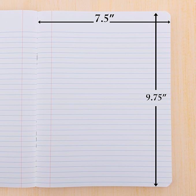 BAZIC Products Composition Notebook Wide Ruled - 100 Sheets, Black Marble Composition Notebook with Durable Cover, Non-Spiral for Journaling, School, Home, or Office, 2-Packs