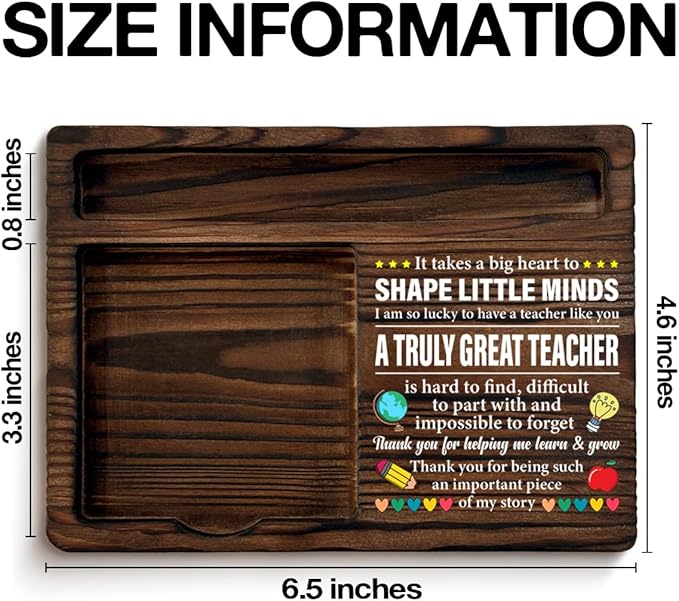 Thank You Teacher Gifts for Women Men Sticky Note Holder Teacher Appreciation Gifts for Birthday Retirement It Takes a Big Heart to Shape Little Minds Self-Stick Note Pad Holders Home Office Decor