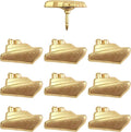 Cruise Ship Push Pins - Gold Metal Cruise Ship Pins - for Cork Board, Maps, or Lapel Pin Use - Designed in USA - Set of 10