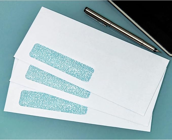 500 pack #10 Single Window Custom Printed Envelopes - Self Seal Security Envelopes, Flip and Stick Closure, Text and Logo Customization, White Security Tinted 24lb Paper - 4 1/8 x 9 1/2 Inches