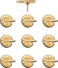 Painters Palette Push Pins - Gold Paint Palette Map Pins for Artists for Cork Boards, Maps, or Lapel Use - Designed in USA - Set of 10