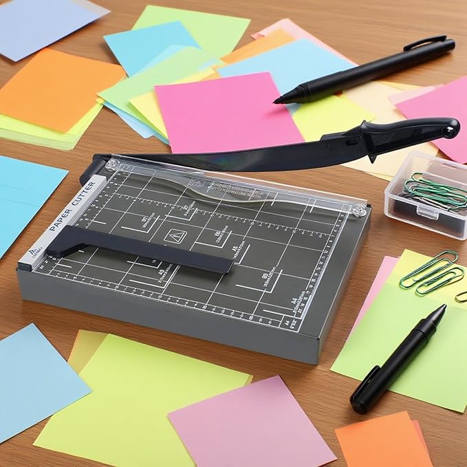 Paper Trimmer Cutter for Office and Crafts, Heavy-Duty, Portable Paper Slicer, 12-Inch, 10-15 Sheets Cardstock