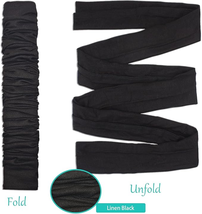 Fabric Cord Cover & Chandelier Chain Cover 2 Pack 6Feet Length for Chandelier Lighting Wires Natural Burlap Easy to Install (Black)