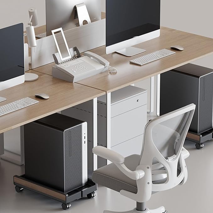 PC Case Stand - Adjustable Portable Shelf | Adjustable Computer Tower Stand with Brake Wheels, Portable Under-Desk Shelf for Laptops, Printers, Monitors, Game Setups, Office, and Floor Storage