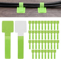 40-Pack Hook and Loop Cable Ties, 3.5 x 1.1 Inch Enhanced Self-Adhesive Cord Organizer for Desk/Home/Wall/Office Essentials, Cable Management Under Desk [Green]