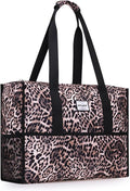 Utility Tote Bag with Laptop Compartment Luggage Sleeve Zippered Multi-pocket Commute Shoulder Purse for Nursing/Work