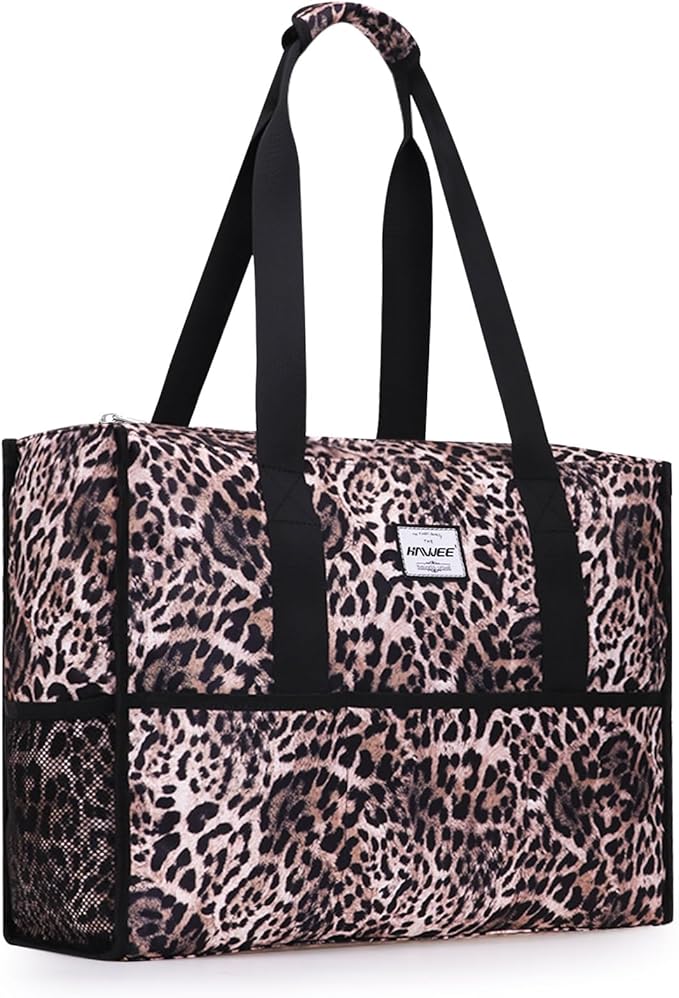Utility Tote Bag with Laptop Compartment Luggage Sleeve Zippered Multi-pocket Commute Shoulder Purse for Nursing/Work