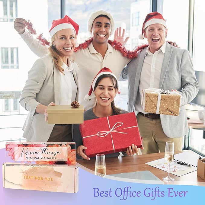 Custom Office Name Plate, Personalized Gifts for Women & Men, Appreciation Gifts for Employees, Boss, Teacher - Office Desk Accessory (African Daisy)