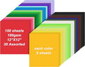 Oleitodh Colored Cardstock Bulk 150 Sheets, 30 Assorted Colors, 12" x 12" Cardstock Paper, 180 GSM, Perfect for Cricut, Scrapbooking, Crafts
