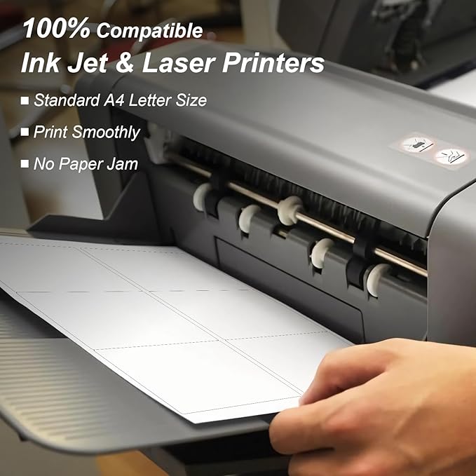 PAPRMA 3-1/3" x 4" Shipping Address Label 2000 Sheets, Laser&Inkjet Printer Label 8.5x11in Printable Sticker Paper 6up/Page, White Mailing Labels for Package Envelope