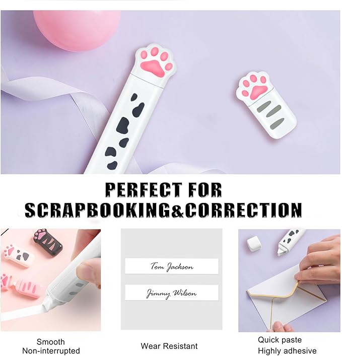 PANDENNER Cute School Supplies, Cute Stationary,Birthday Party Favors Set,Including Pencil Sharpener,Eraser, Correction Tape, Ruler, Mini Scissors,Utility Knife, for Cute School Supplies