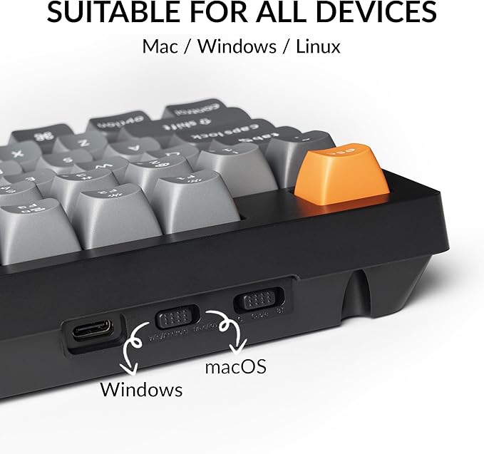 Keychron K10 Max Wireless Custom Mechanical Keyboard, QMK 2.4 GHz Bluetooth Full-Size with Hot-swappable Keychron Super Banana Switch Compatible with Mac Windows Linux (RGB Backlit)