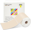 YOULAISHI 3 X 5 Inch Printable Waterproof Rectangle Color Coding Labels, 300 Per Roll Adhesive Color Coding Stickers for Bar-Codes, Address, Small Business Labeling, Light Brown