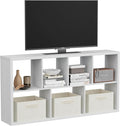 7 Cube Storage Organizer, Cube Shelf with Heavy-Duty Thick Boards, 25.12" L x 9.37" W x 48.74" H, Smooth Easy-Clean Panels, Simple Assembly, for Living Room Bedroom Office, White