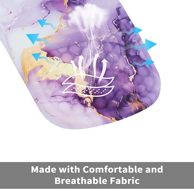 Ergonomic Mouse Pad with Wrist Support, Comfortable Memory Foam Mousepad with Massage Design and Non-Slip PU Base, Wrist Rest Mouse Pad for Office and Home, 12x8 Inch