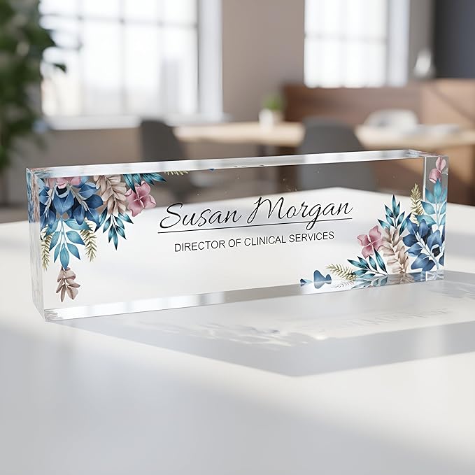 ARTBLOX | Teacher Desk Name Plate, Name Plate for Desk Gift for Teacher, Personalized Teacher Gifts, Teacher Sign, Teacher Gift for Women,Office Décor
